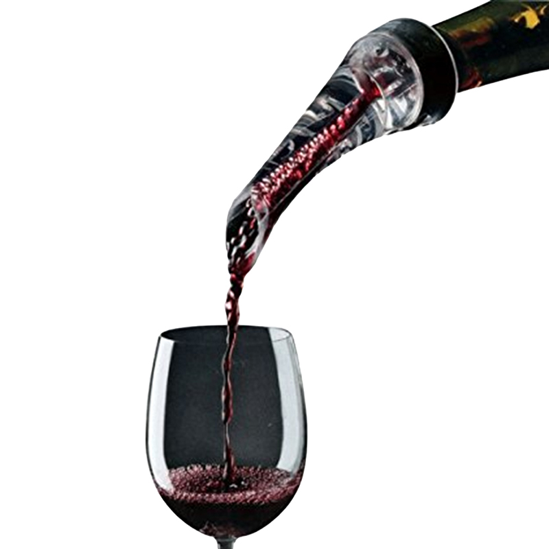 Aérateur et verseur de vin, verseur d'aération Premium, bouchon de carafe de vin rouge, bouchon de bec, distributeur de bouche de bouteille, bec de carafe: Bleu
