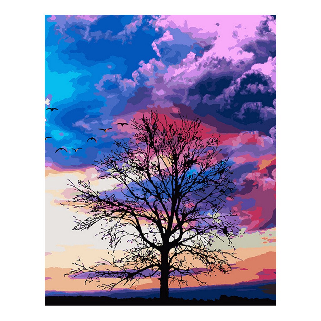 #H35 Beautiful Diy Painting By Numbers Kit Modern Wall Art Picture By Number Acrylic Paint On Canvas For Home Decor: E
