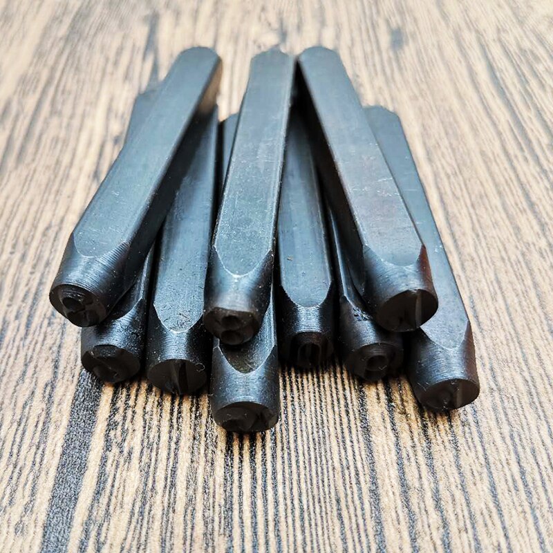 9 st/set 2/3/4mm digitala punch läderverktyg stansning hand diy carving tätning kolstål 0-8 nummer