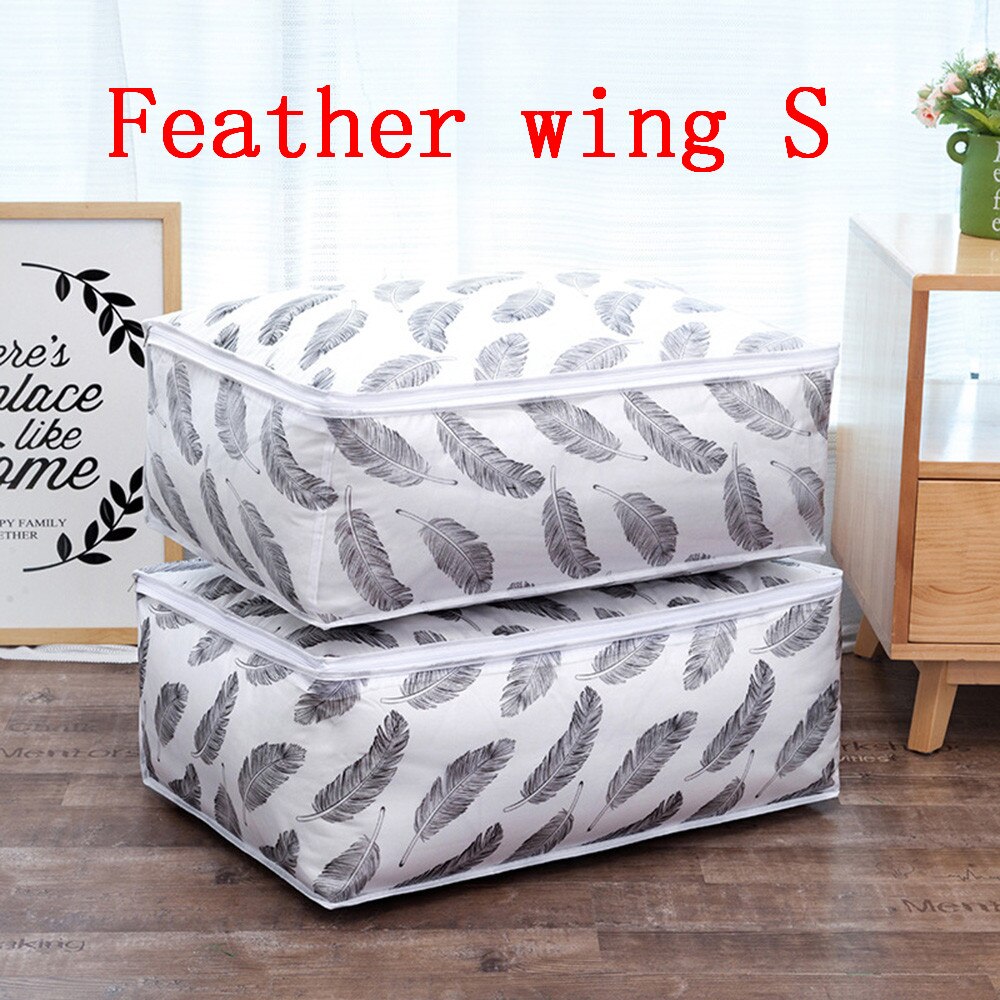 Kleding Opbergtas onder bed Kleding Quilt kussen Deken opbergtas reizen Afwerking Stofzak Thuis Kleding Organizer: Feather wing S