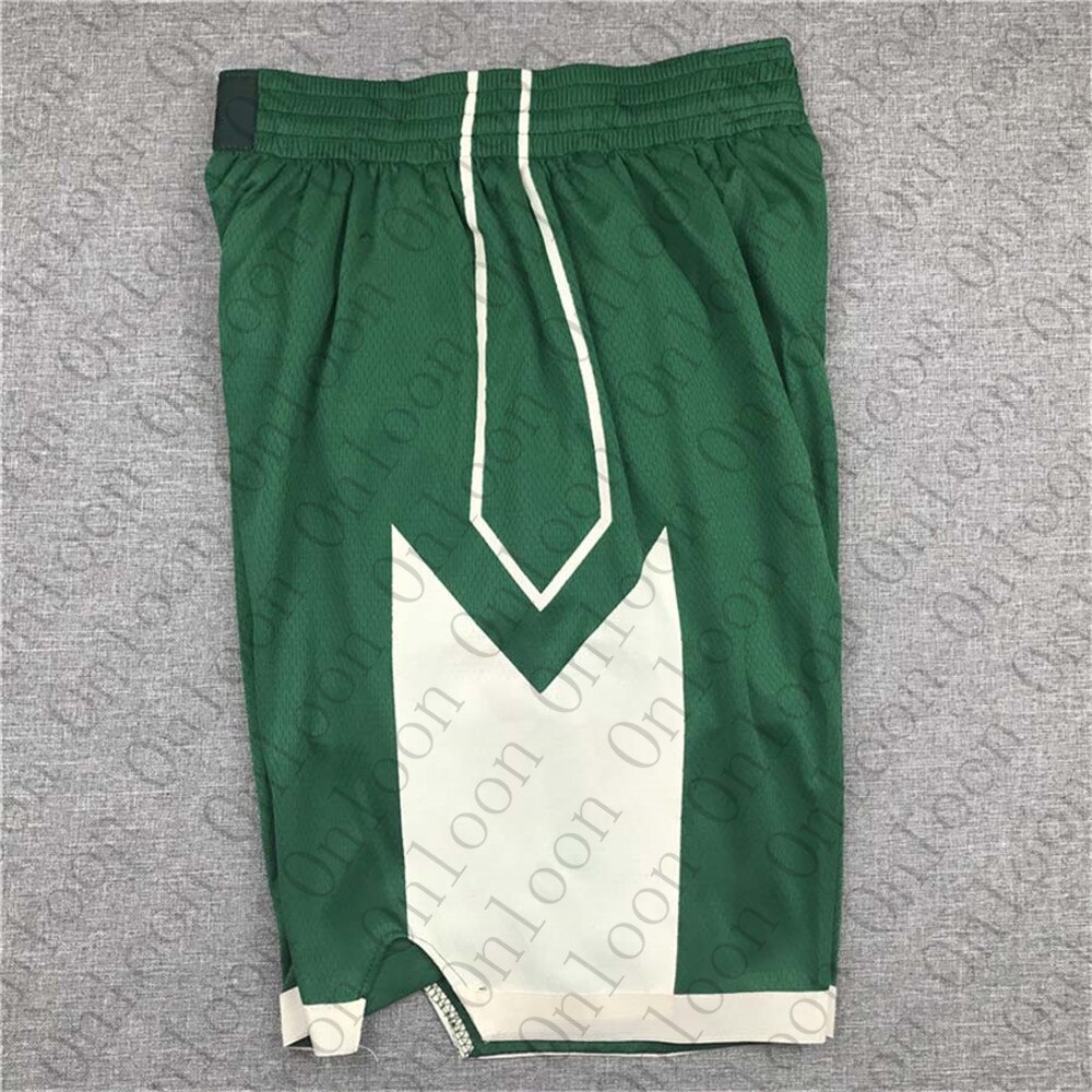 Mens America basketball Milwaukee Short Movement basket White Green