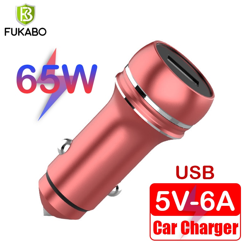 65W 6A szybkie ładowanie szybkie ładowanie 3.0 ładowarka samochodowa USB robić Samsung S10 Xiaomi Huawei iPhone 11 7 ładowarka USB robić telefonu komórkowego