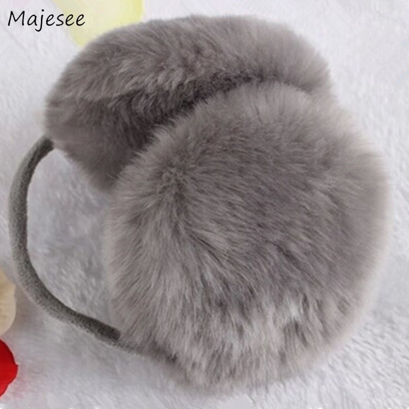 Earmuffs Women Simple Casual Korean Style Solid Soft Comfortable Girls Pink Sweet Womens Ear Warmer Chic Harajuku All-match