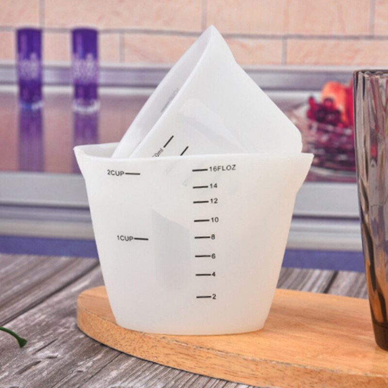 Herbruikbare Siliconen Maatbekers 500Ml &amp; 250Ml Hars Mengen Cups Epoxy Casting Mallen Acryl Verf Gieten Cups