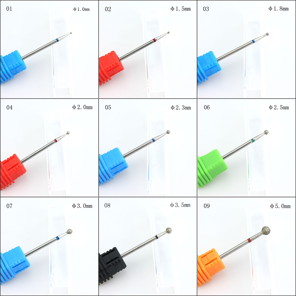 1Pcs Diamond Nail Drill Rotate Burr Bits Nail File Milling Cutter For Electric Manicure Machine Polish Remove Nail Art Tools
