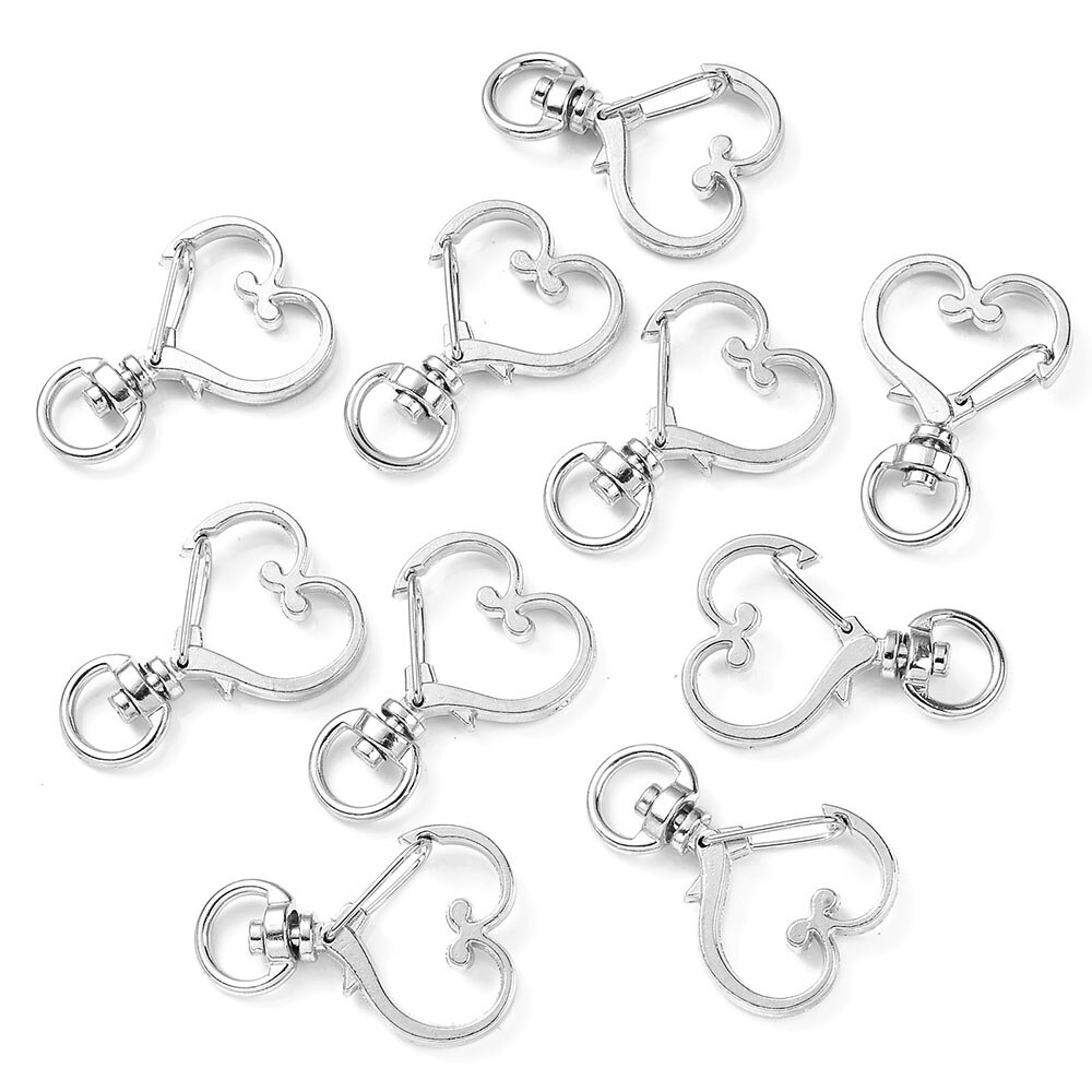 20Pcs Metalen Kreeft Klauw Sluitingen Leuke Kat Swivel Snap Haken Strap Diy Accessoires Kleine Clips Voor Sleutelhangers Connector Tas Sieraden Maken