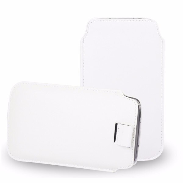 Per iPhone 5 S 5 SE 5SE 5C Caso Universale Pull Tab DELL'UNITÀ di elaborazione Del Sacchetto di Cuoio Sacchetti Del Telefono Caso Per Apple iPhone SE 5 5 S 5SE 5C c di Protezione: white