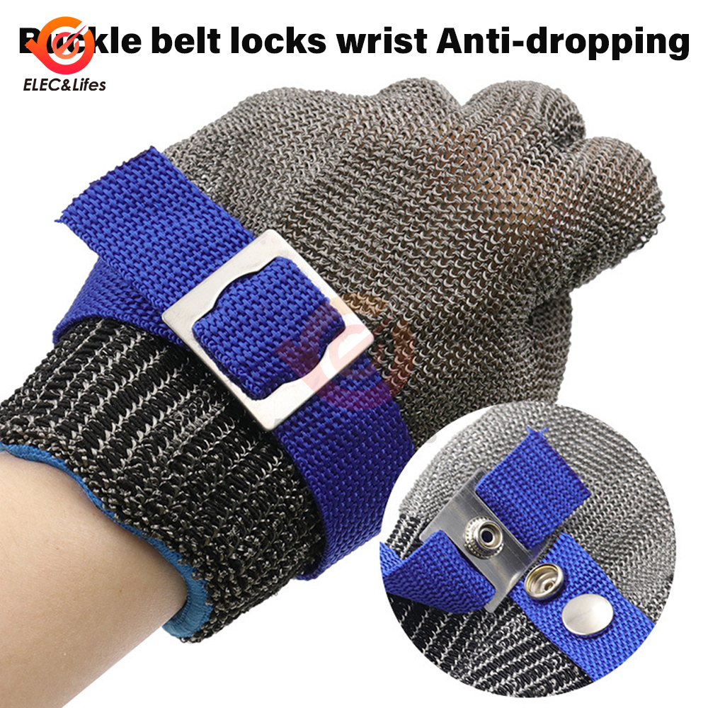 Schnittschutzhandschuhe aus Edelstahldraht, schnittfeste, gewebte Sicherheitsarbeitshandschuhe, sterben Fischtötende Küchenhandschuhe aus Metall und Eisen schneiden