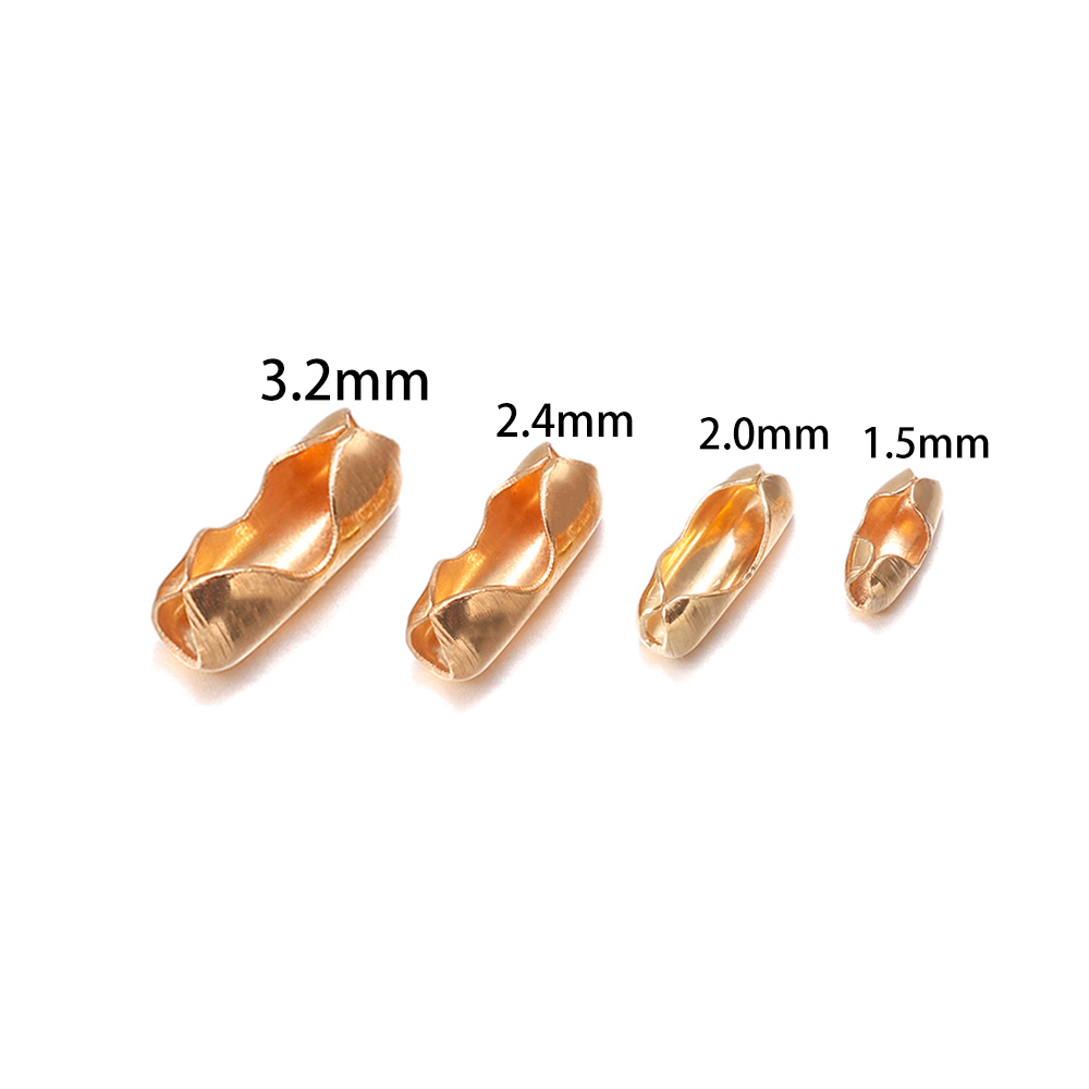 200pcs/lot Diameter 1.5/2/2.4/3.2 mm Ball Chain Connectors Clasps Connectors For DIY Jewelry Findings Making Supplie