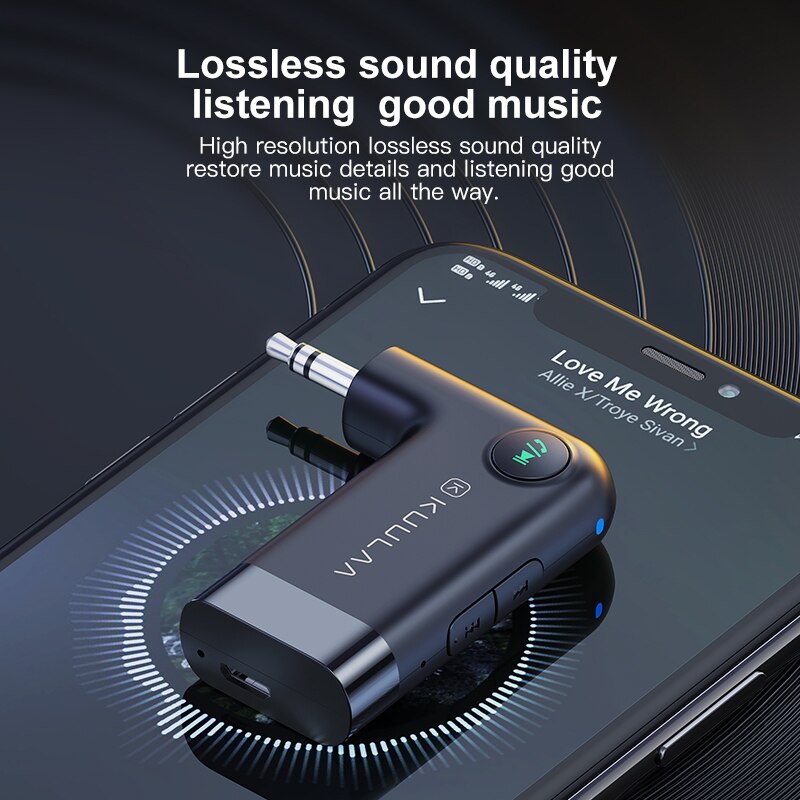 Bluetooth Receiver 5.0 AptX LL 3.5mm AUX Jack Audio Wireless Adapter for MP3 Car PC Headphones Speaker Mic Bluetooth Receptor