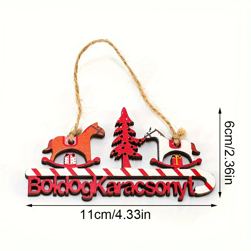 Weihnachts tür hängen Plaketten Holz Boldogkaracsonyt Zauberstab dekoration für Heimat Bar Cafe Tür Santa Claus Elch Schneemann hängen Zeichen: Weiß