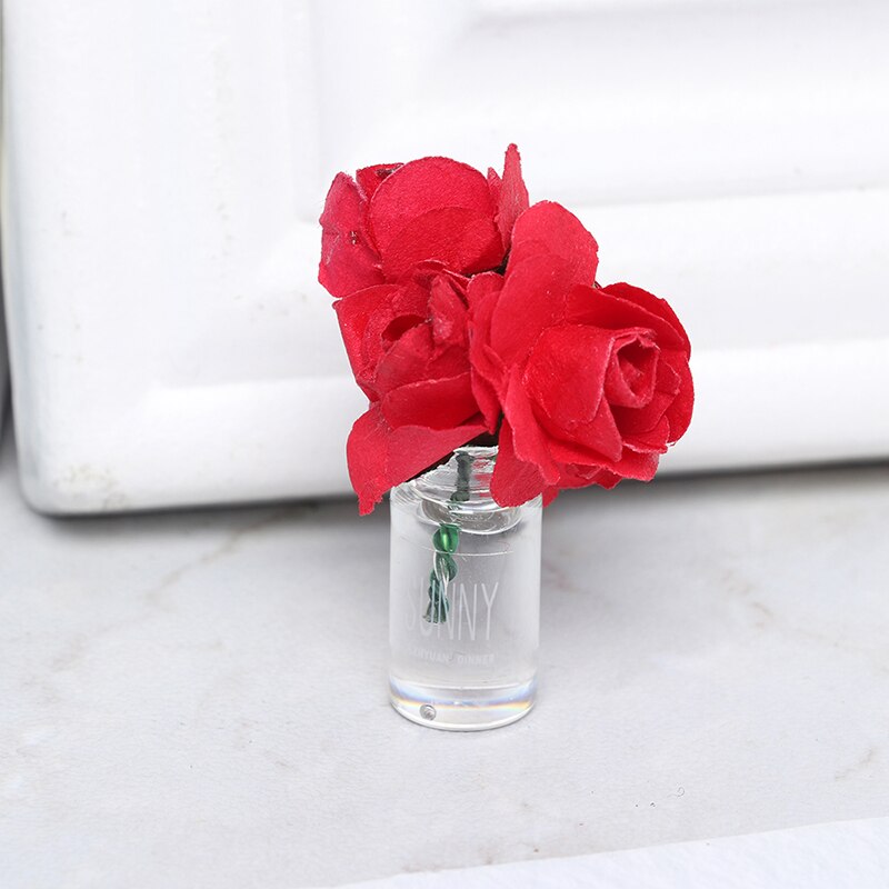 1pc 1:12 Dollhouse Miniature DIY Potted Plant Pot Green Leafed Plant Garden Decoration Dollhouse Collection Kids' Toys: P