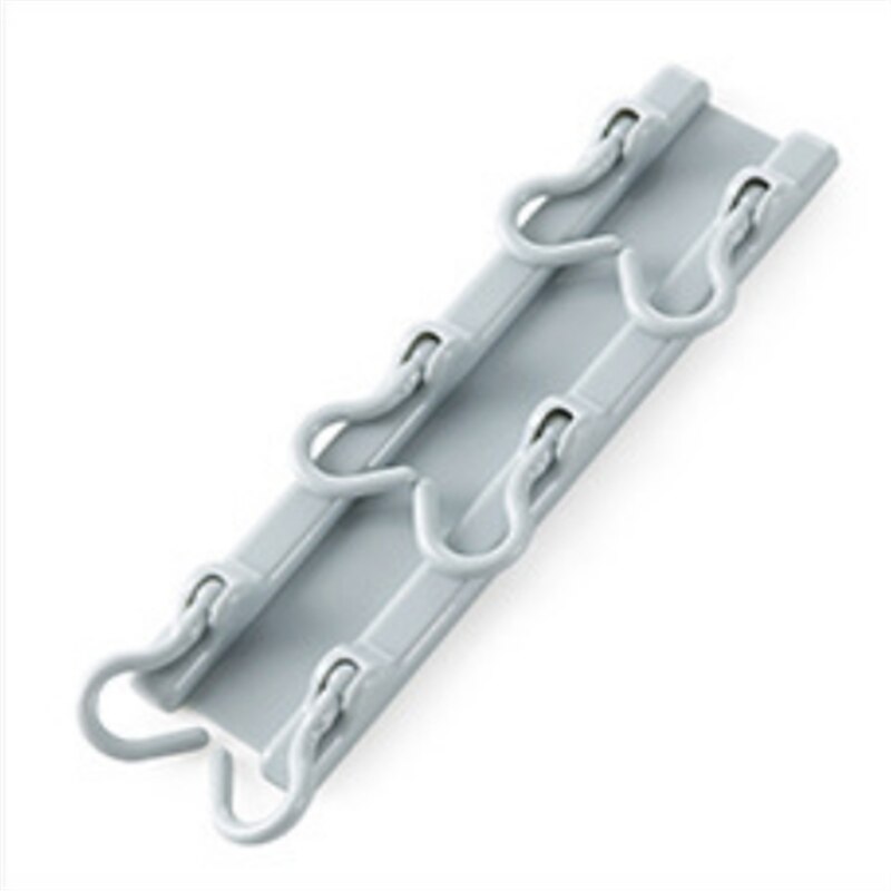 Percha de plástico con 6 ganchos para colgar vasos, colgador de baño, organizador de cocina, estante de puerta, estante de almacenamiento, accesorios para utensilios de cocina: Blue
