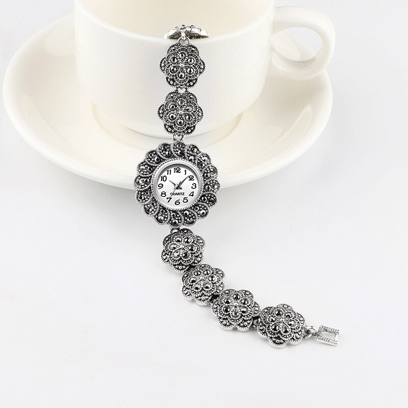 Qingxiya De Top Horloge Mode Vrouwen Oude Zilveren Armband Horloge Dame Creatieve Relojes Para Mujer Winkelen