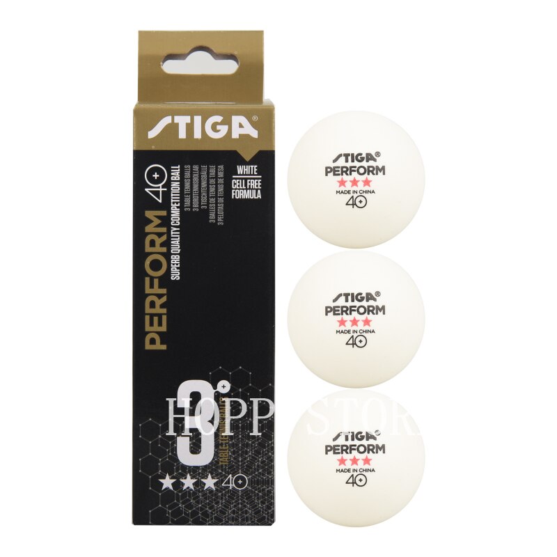 Stiga Table Tennis Balls 3 Star 40+ ABS Plastic Poly Seamed Original Stiga Ping Pong Ball