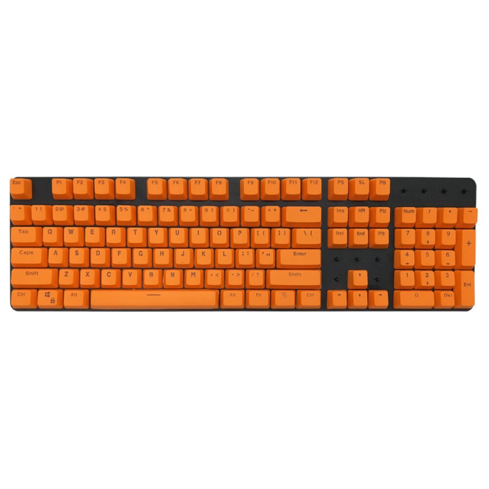 Translucent Double Shot PBT 104 KeyCaps Backlit For Cherry MX Keyboard Switch: Orange