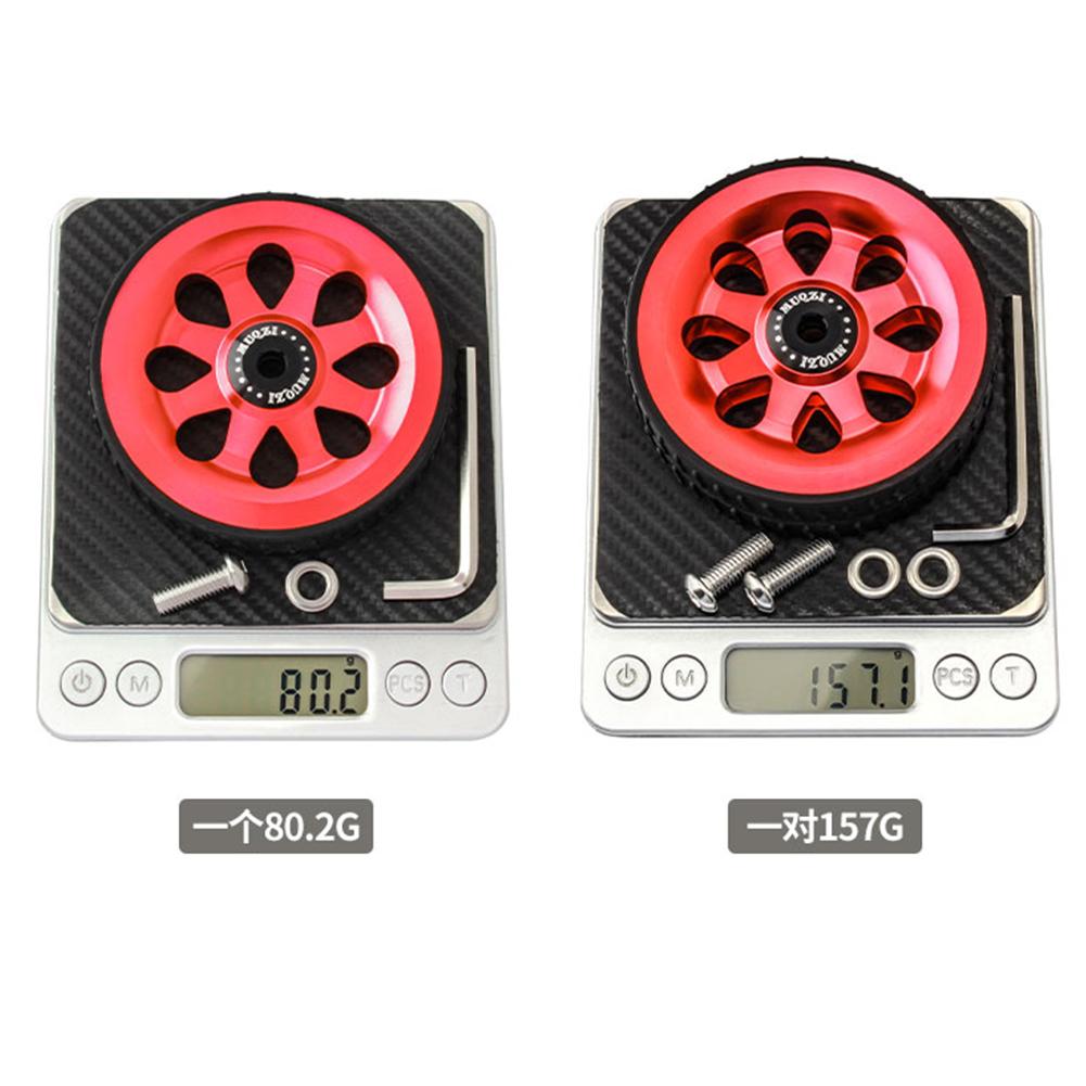 1 Pair Folding Fahrrad Easywheel Für Brompton Aluminium Legierung CNC Easywheel Ultraleicht Versiegelt Lager Push Räder Radfahren Teile