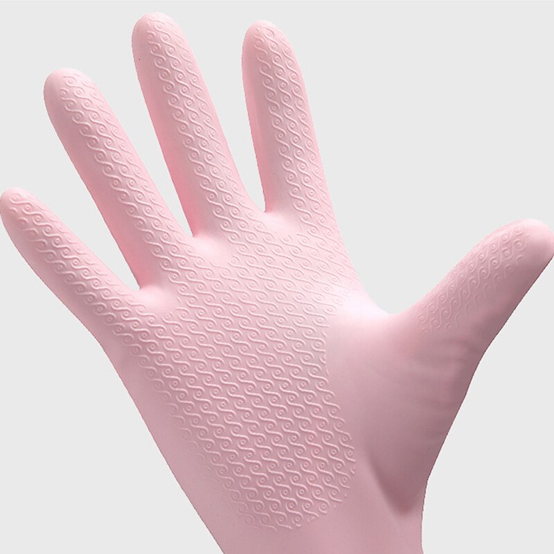 Gants de lavage de la vaisselle, monocouche, manche d'épissure domestique, étanches, en peluche, bande élastique, gants en caoutchouc