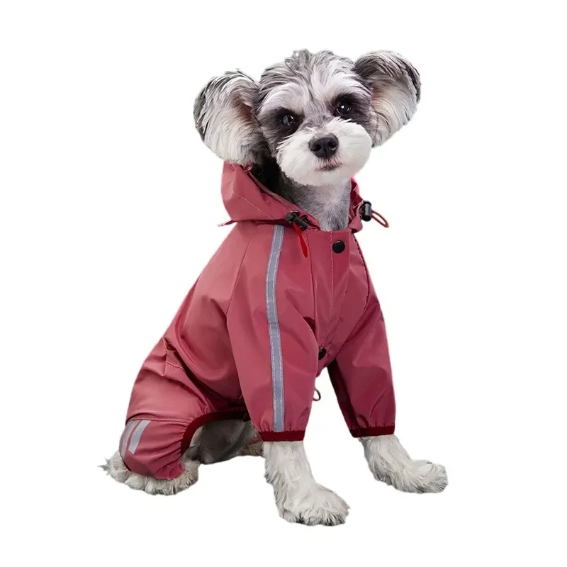 Hunderegenmantel, reflektierend, wasserdicht, Haustierkleidung für Chihuahua, malteser, Regenmantel, für kleine und mittelgroße Hunde, Gesamt, Regenmantel, Hundeoverall