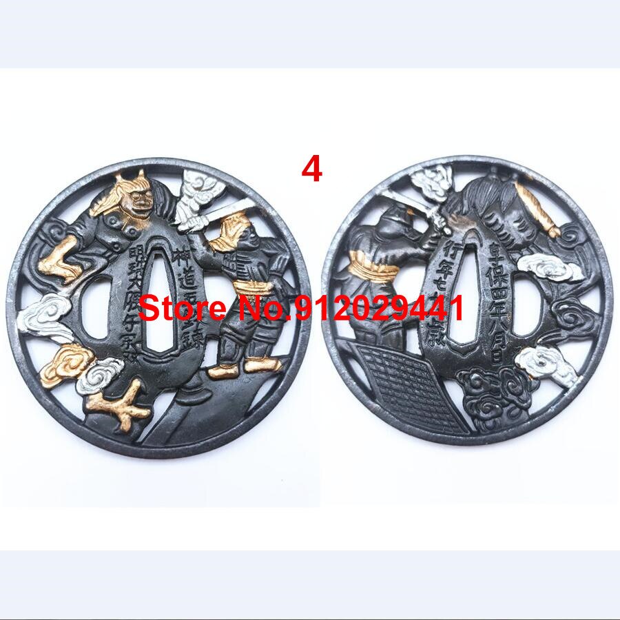 A Set Japanese Samurai Sword Katana/Wakizashi/Tanto Guard Samurai Accessory Tsuba+Menuki+Fuchi+Kashira+Handle+Habaki+Seppa