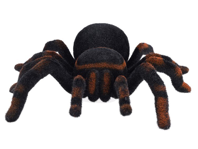 Rc dyr realistisk edderkop infrarød tarantula med belysning fjernbetjening simulation skræmmende legetøj elektroniske kæledyr