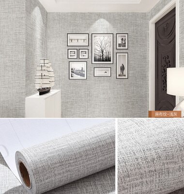 Decoratieve Vinyl Folie - Zelfklevend Behang - Verwijderbare Muursticker voor Huisdecoratie: Lichtgrijs / 5m x 60cm