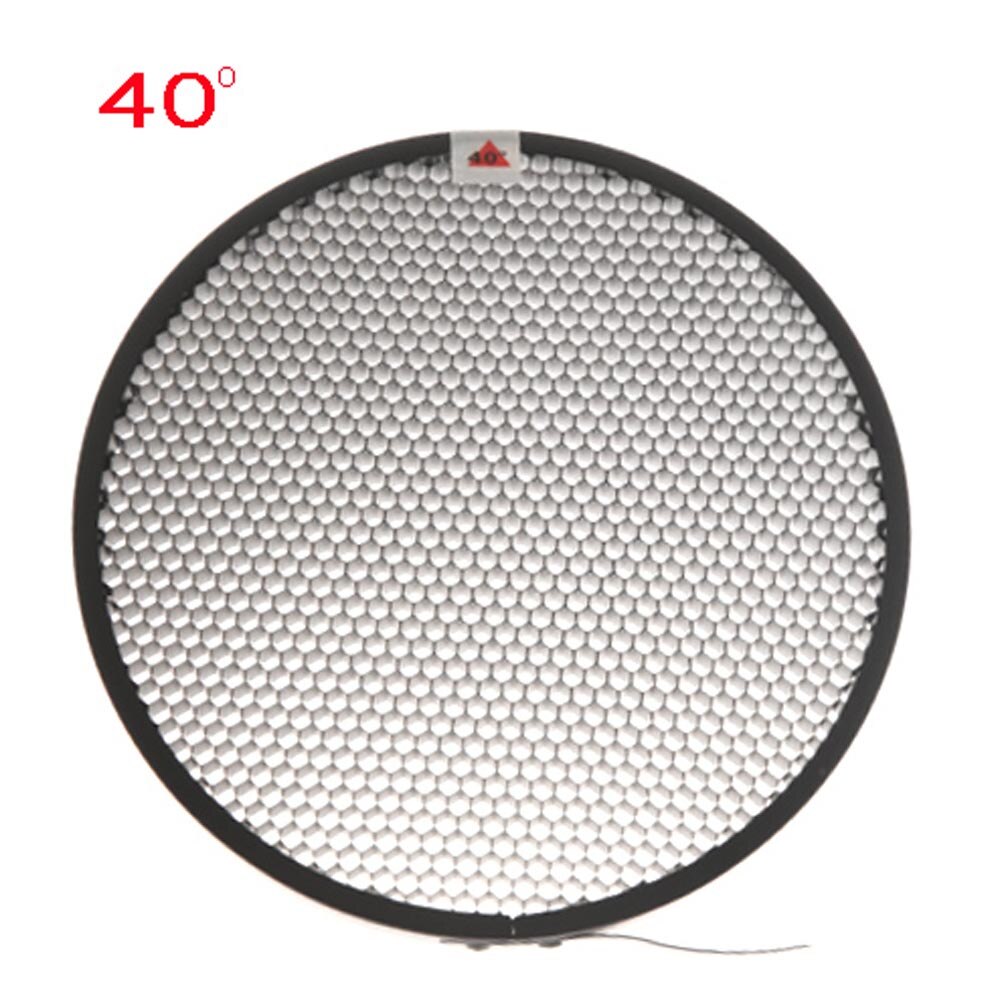 7" 18cm Bowens Standard Reflector Dish 10 20 30 40 50 60 Degree Honeycomb Grid Soft Diffuser Lamp Shade for Strobe Flash Light: 40 Degree Grid