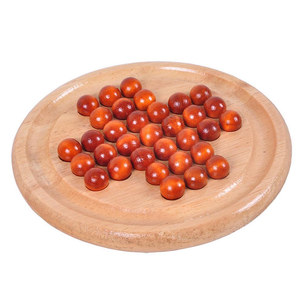 Klassieke Houten Peg Puzzel Schaakbord Kongming Iq Mind Brain Teaser Kids Toy Peuter Vroege Onderwijs Cognitie Party Speelgoed