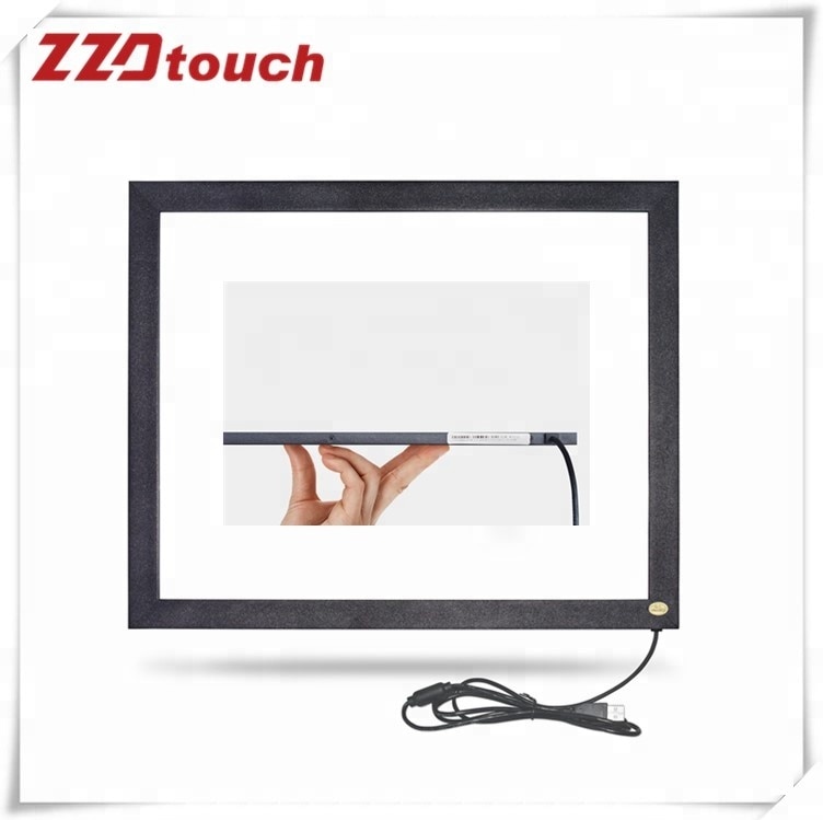 ZZDTOUCH 17 inch IR touch frame 2 points infrared touch screen usb multi touchscreen overlay for monitor pc computer