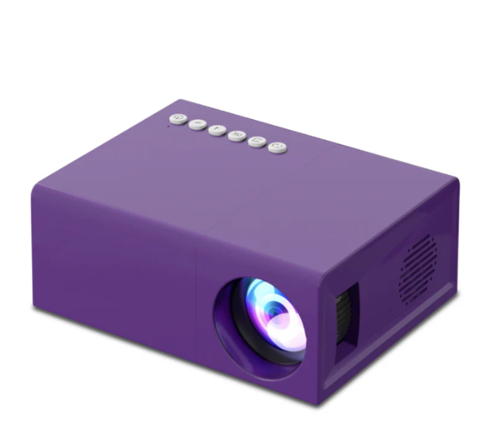Salange YG300 Mini LED Projector Yg300 Upgraded Version 600 lumen 320x240P HDMI-compatible USB Audio Home Media Player Beamer: Color4 / UK Plug