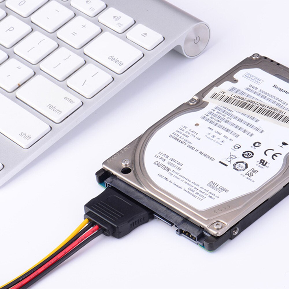 SinLoon 15-pins SATA Power Splitter-adapterkabel, 15-pins SATA 1 naar 3 SATA seriële kabel voor harde schijven, SSD's en optische schijven (1 male naar 3 vrouwen