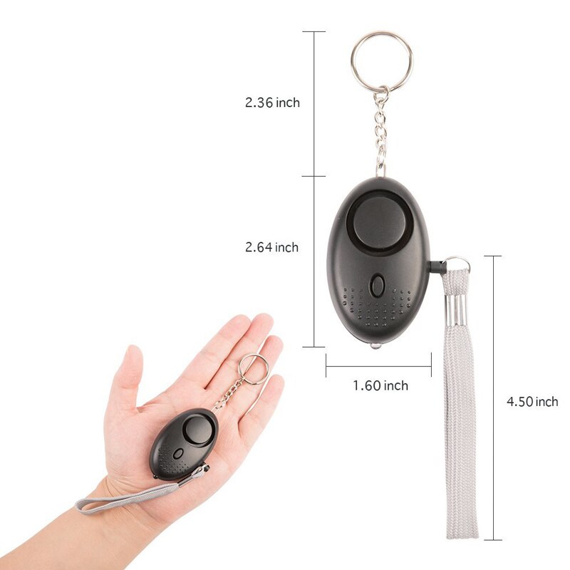 Novelty Gag Toys Personal Alarms Keychain Baby Women Portable Security Personal Alarms with LED Lights