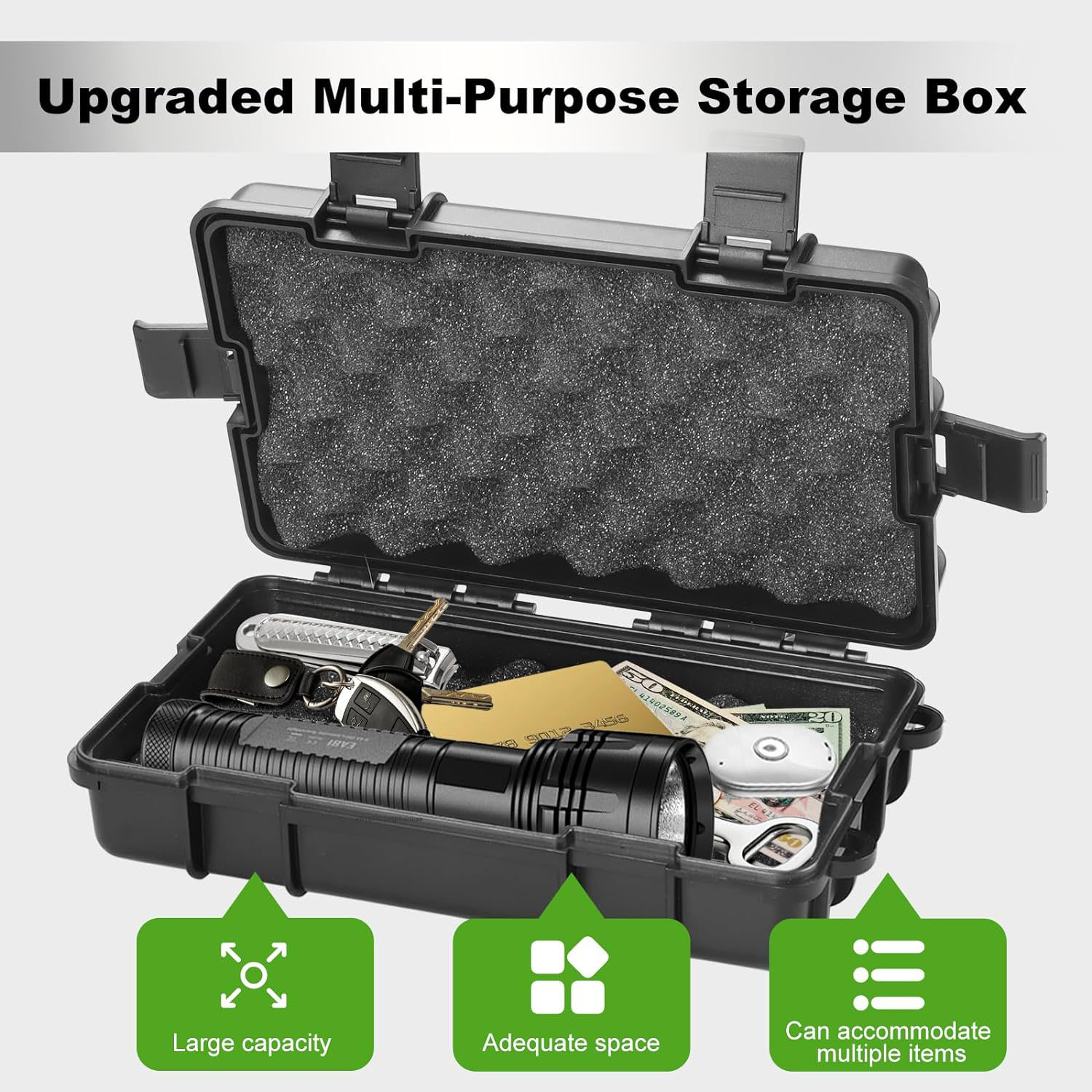 Verbeterde magnetische sleutelhouder onder de auto Waterdichte magnetische sleutelhouder onder voertuigen Outdoor sleutelkastje Verborgen sleutelkastjeaccessoires