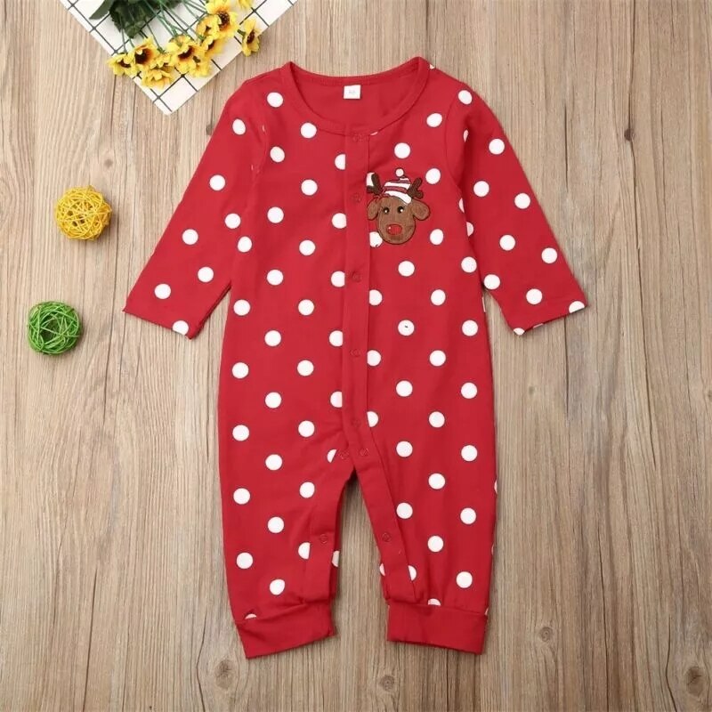 Weihnachten Baby-Karosserie Mädchen Kleidung Gedruckt Lange Hülse Einteiliges Weihnachten Strampler Neugeborene Gesamt Kleinkind Outfits