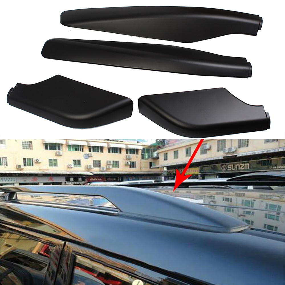 For Mitsubishi Pajero V80 Side Bars Cross Rails Roof Rack Luggage Carrier Cover Replacement 4pcs