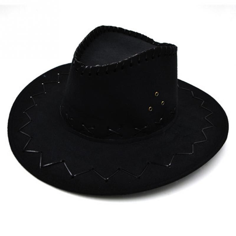 Unisex cowgirl cowboy hat til børn børn dreng pige klassiske fest kostumer afslappet western halloween børn hat: Sort