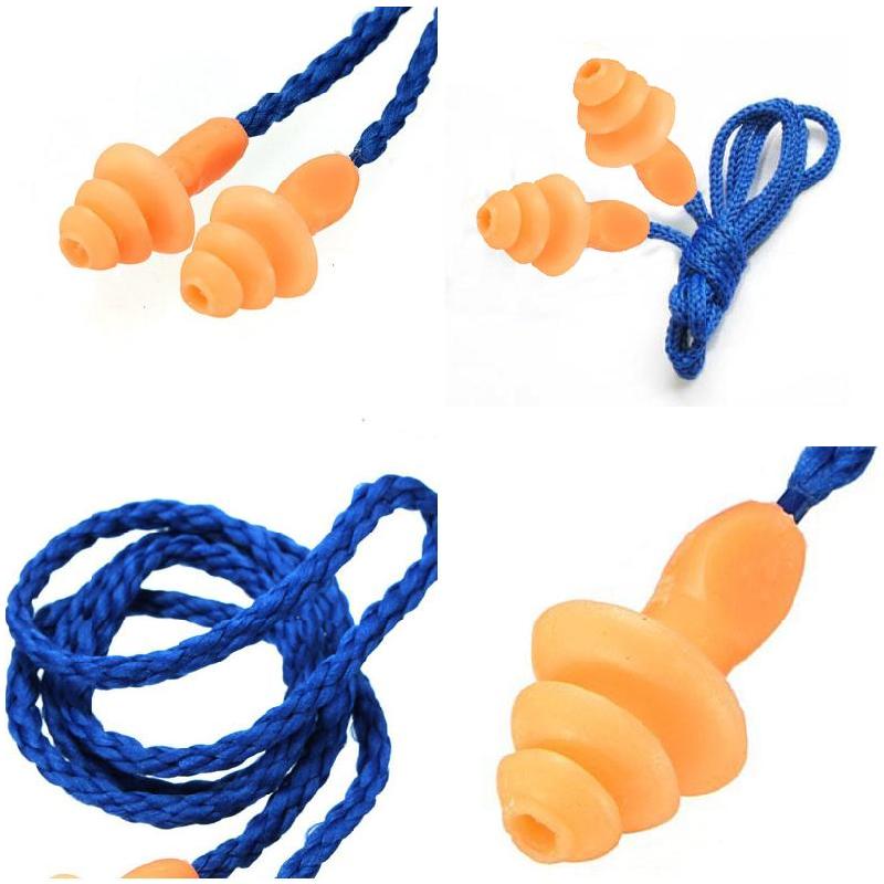 de 5 uds. De tapones de silicona con cable blando auténtico para los oídos, reducción de ruido, tapones para los oídos de árbol de Navidad, orejeras protectoras DC88