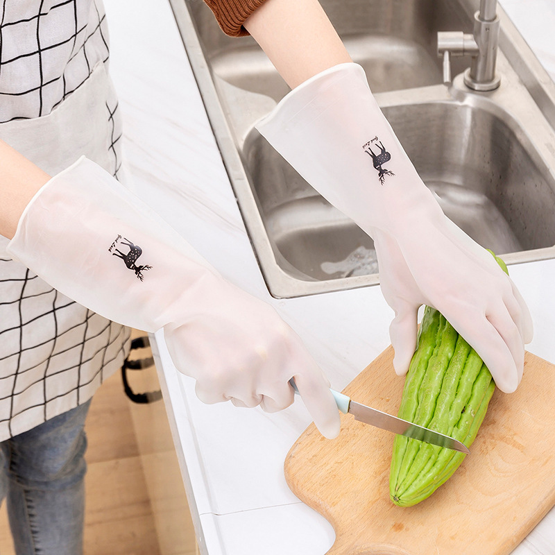 1 paar Wasserdichte Gummi Latex Geschirr Handschuhe Küche Dauerhafte Reinigung Hausarbeit Aufgaben Geschirr Werkzeuge Weibliche