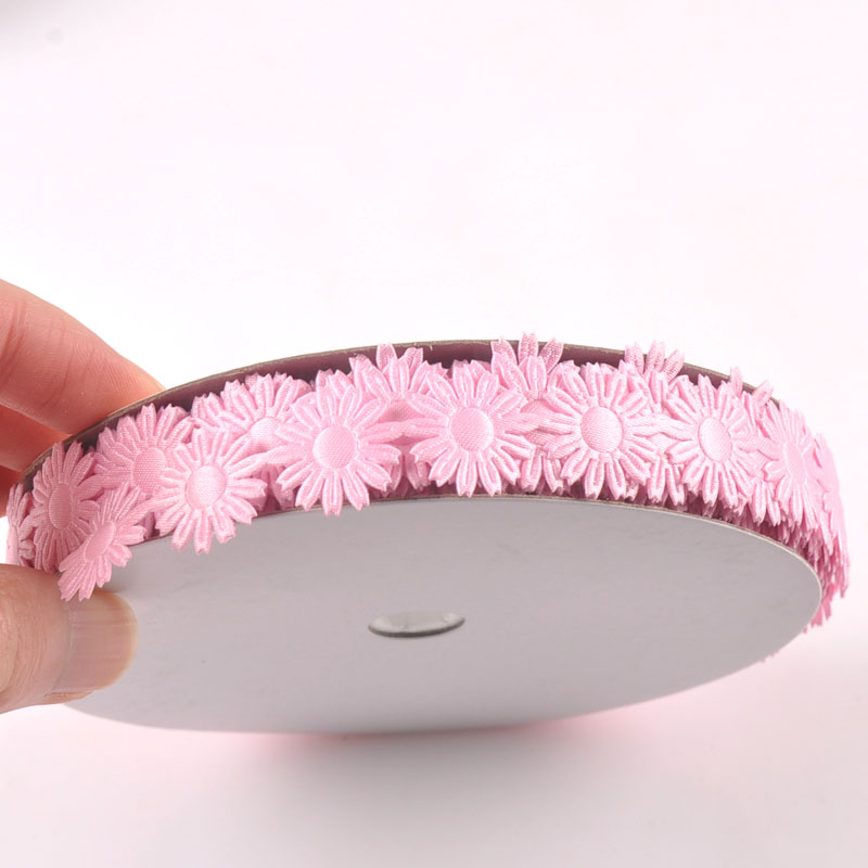 Width1.8cm Multicolor Bloem Kant Linten Voor Ambachten Wikkelen Lint Diy Geborduurde Stof Wedding Party Home Decor C2410: Gun Metal / M