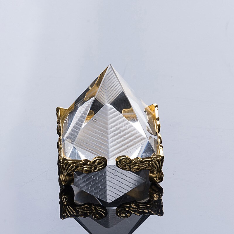 Optical Prism K9 Glass Pyramid Crystal Wedding Triangle Decoration Birthday