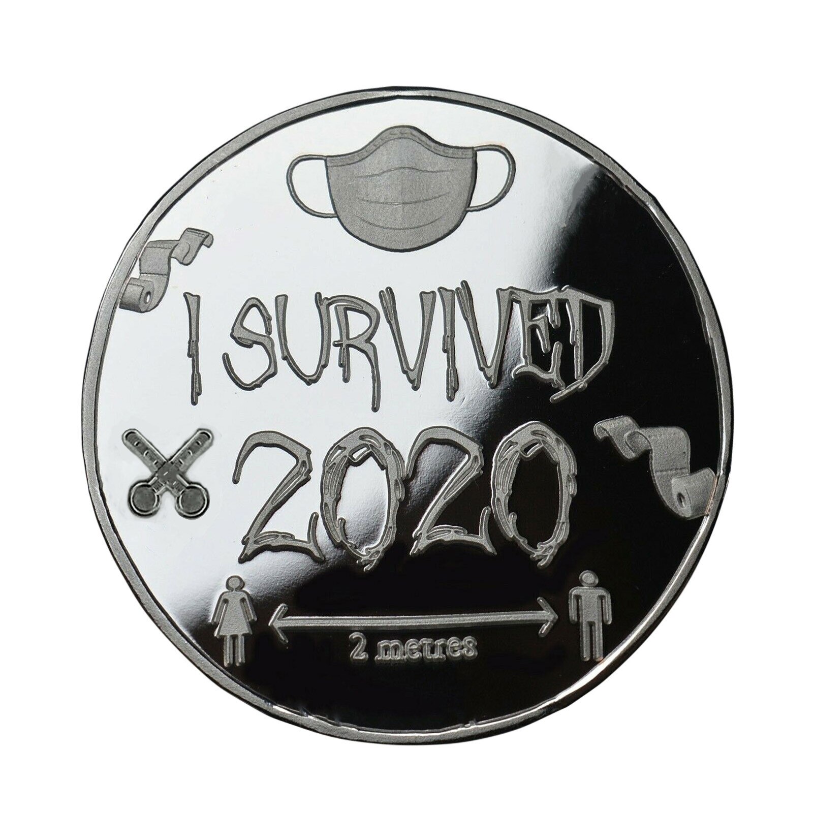 Mental Collection Metal Commemoratives Coin I Survived Commemorative Coin Memories Of The Past Special Souvenir