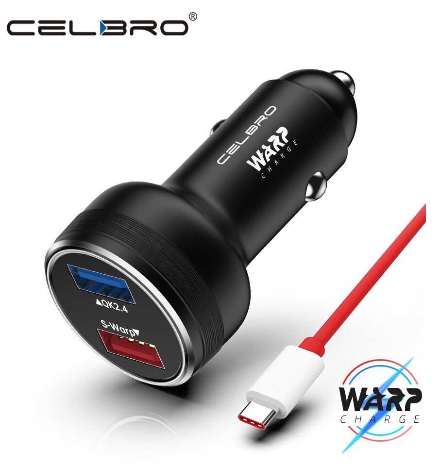 For Oneplus Dash Warp Charge 30 Car Charger Quick Charge 30W Carcharger Usb Phone Chargers for Oneplus Nord 8T 8 Pro 7 7T Pro 6