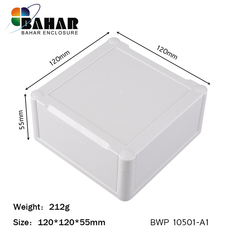 ABS PC waterproof plastic junction box CUSTOM transparent housing Waterproof electronic wire connectors enclosure 120*120*55mm: BWP10501-A1