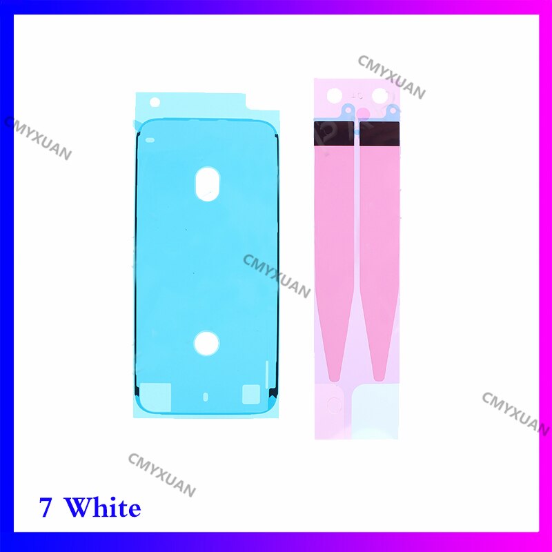 1Set Waterdichte Sticker Voor Iphone 6S 6Splus 7 7Plus 8 8 Plus Se Lcd-scherm frame Bezel Seal Tape Lijm + Batterij Sticker: 7 white