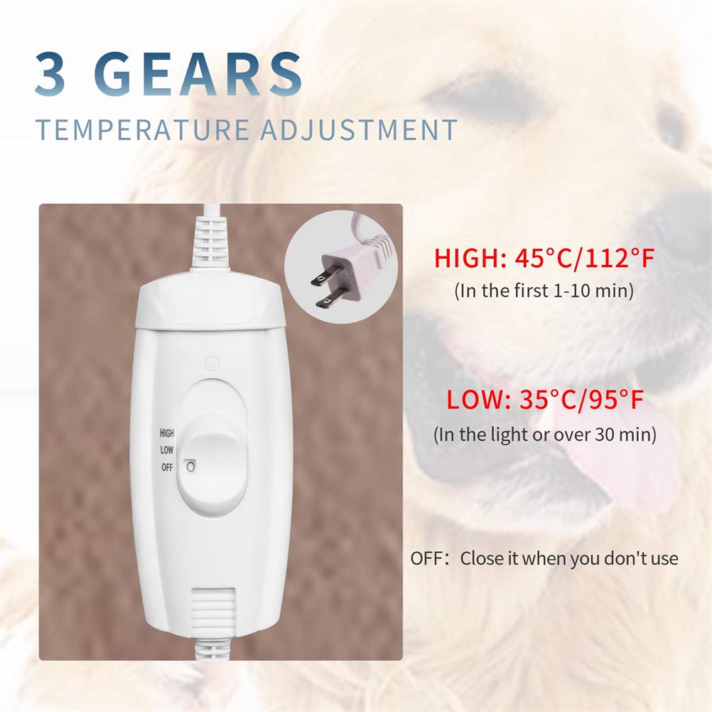 Elektrische Huisdier Verwarming Pad Hond Kat Winter Warm Mat Tapijt Voor Dieren Pet Waterdichte Deken Kachel Tapijt Verwarming Pad