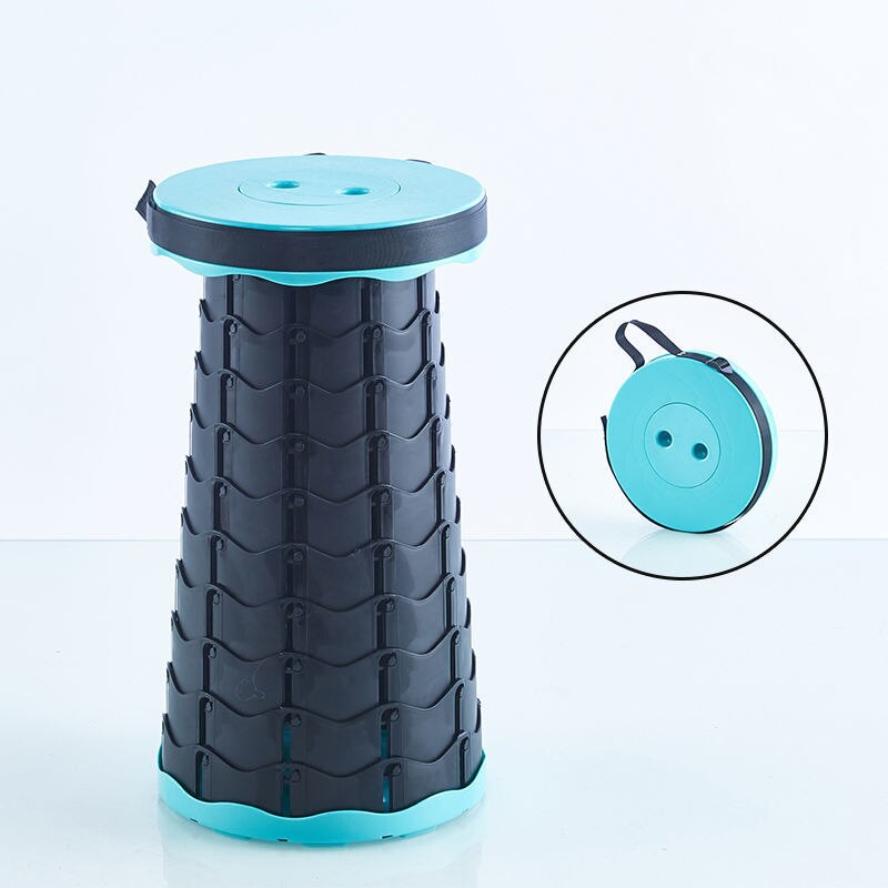 Sgabello pieghevole a scomparsa per pesca da campeggio regolabile in altezza-sedia da seduta telescopica pieghevole in plastica portatile: verde