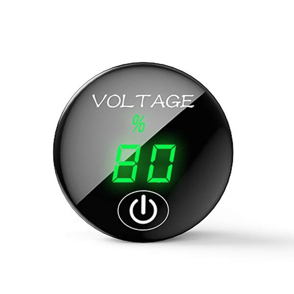 Som bil digitalt voltmeter batterikapacitet display spændingsmåler med touch on off kontakt til motorcykel  dc 5v- 48v led panel