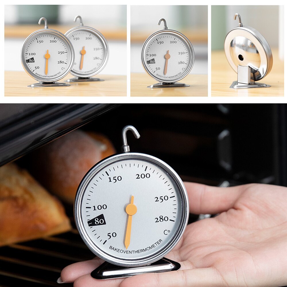 Staisteel dial ovn termometer madlavning termometer grill mad kød termometer justerbar stand up hange køkken termomer