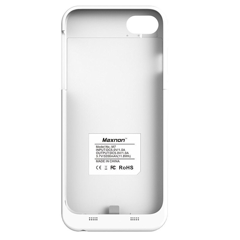 Gruppo Verticale Cassa di Batteria 4000mah Bianco Ricaricabile Portatile del Caricatore di Caso per iphone6 più/6S più/7 più QKCR60