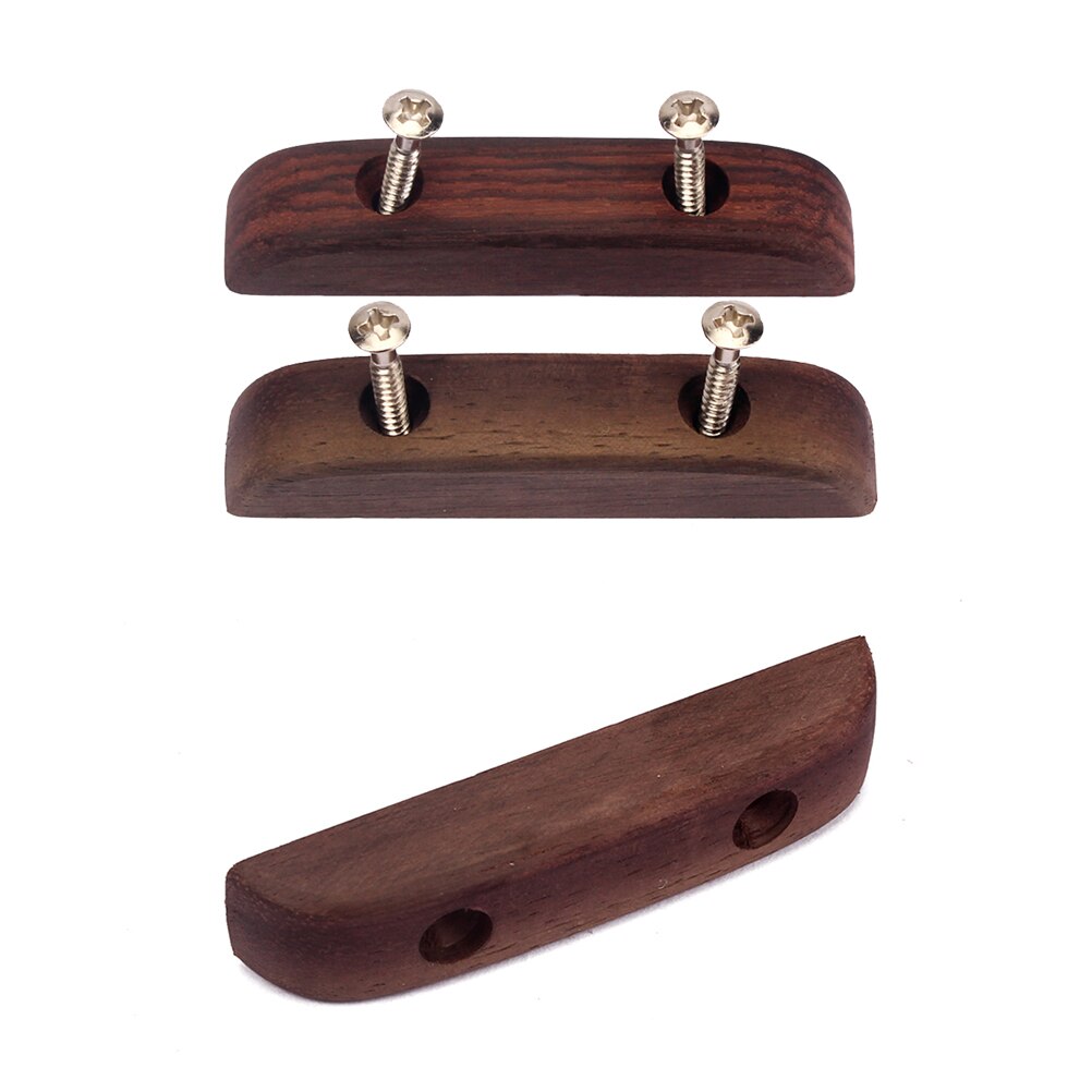 2PCS Rosewood Bass Guitar Thumb Rest Finger Rest Guitar Accessories Thumb Buckle(Coffee)